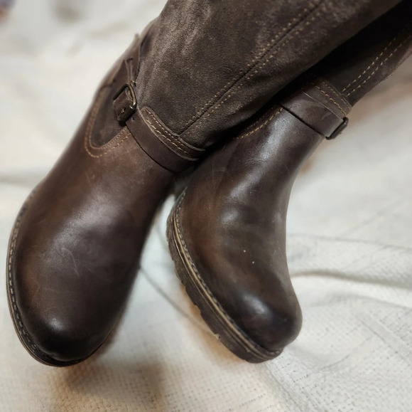 Remonte mocha suede heeled boots 9.5 - Picture 4 of 16